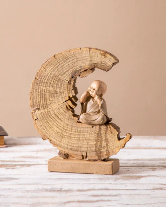 Crescent Zen Monk Sculpture