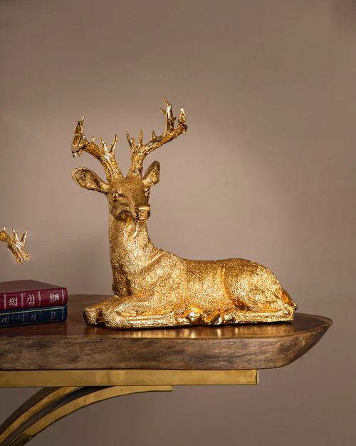 Golden Regal Decorative Deer Figurine